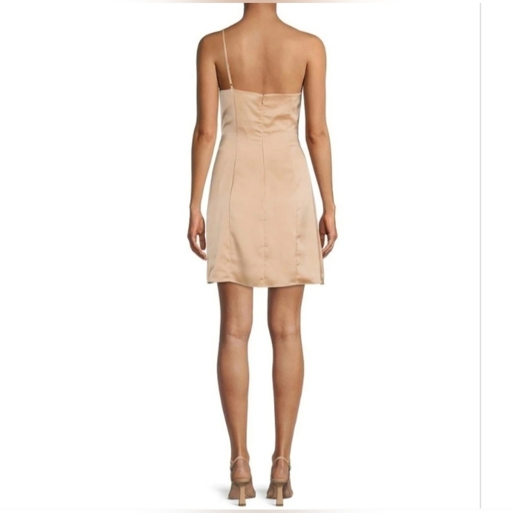 Gianni Bini NWT One Shoulder Spaghetti Strap Tie Waist Mini Wrap Dress Size 8 - Picture 2 of 12
